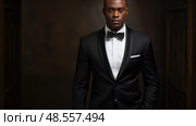 dapper black mens fashion ai generated. Стоковое AI-изображение, AI-художник Vectorwin / Фотобанк Лори