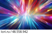 prismatic abstract sun rays ai generated. Стоковое AI-изображение, AI-художник Vectorwin / Фотобанк Лори