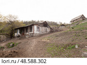 View of the village in Armenia in the spring. Tavush region. Стоковое фото, фотограф Evgenia Shevardina / Фотобанк Лори