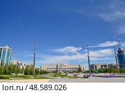 Water Green Boulevard in Astana. symbol of Kazakhstan (2011 год). Редакционное фото, фотограф Александр Карпенко / Фотобанк Лори