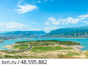 Beautiful landscape of the mountain Chirkey reservoir with azure water of the North Caucasus of Dagestan. Russia. Стоковое фото, фотограф Константин Лабунский / Фотобанк Лори