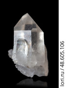 Quartz druse on black background. Стоковое фото, фотограф Евгений Ткачёв / Фотобанк Лори