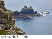 End Rock Cove. Granite cliffs at Land's End, Penwith peninsula. Cornwall. England. Great Britain. (2009 год). Стоковое фото, фотограф Сергей Пристяжнюк (Serg Zastavkin) / Фотобанк Лори