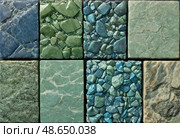 Various pieces of amazonite display an array of mesmerizing bluish green shades Generative AI. Стоковое AI-изображение, AI-художник Юлия Петровская / Фотобанк Лори