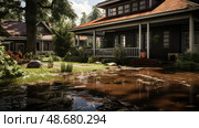 moisture water damage house ai generated. Стоковое AI-изображение, AI-художник Vectorwin / Фотобанк Лори