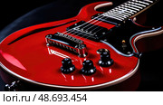electric red guitar ai generated. Стоковое AI-изображение, AI-художник Vectorwin / Фотобанк Лори