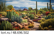 native xeriscape plants ai generated. Стоковое AI-изображение, AI-художник Vectorwin / Фотобанк Лори