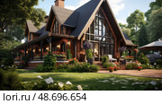 exterior d house ai generated. Стоковое AI-изображение, AI-художник Vectorwin / Фотобанк Лори