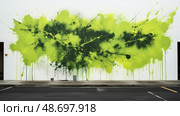 streetbold green splat ai generated. Стоковое AI-изображение, AI-художник Vectorwin / Фотобанк Лори