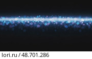 Abstract bokeh light pattern in blue and purple against black background. Стоковое AI-видео, аниматор KATERINA AI / Фотобанк Лори