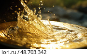 ning pan for gold ai generated. Стоковое AI-изображение, AI-художник Vectorwin / Фотобанк Лори