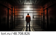confinement jail doors ai generated. Стоковое AI-изображение, AI-художник Vectorwin / Фотобанк Лори