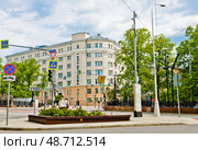 Высшая школа экономики. Улица Воронцово Поле, дом 1. Москва. Россия. Редакционное фото, фотограф E. O. / Фотобанк Лори