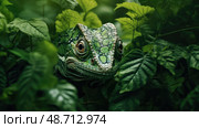 camouflage green scales ai generated. Стоковое AI-изображение, AI-художник Vectorwin / Фотобанк Лори