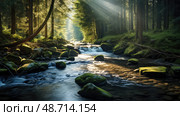 forest water layout ai generated. Стоковое AI-изображение, AI-художник Vectorwin / Фотобанк Лори