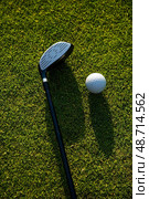 Closeup Golf ball on green grass on course, Sport and lifestyle. Стоковое фото, фотограф Sebastian Duda / PantherMedia / Фотобанк Лори