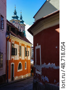 Улицы исторического центра древнего города Эгер, Венгрия (2010 год). Стоковое фото, фотограф Дымов Игорь / Фотобанк Лори