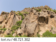 View of the mountains and forest in Armenia close to Geghard monastery. Kotayk region. Стоковое фото, фотограф Evgenia Shevardina / Фотобанк Лори