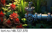 garden water shutoff ai generated. Стоковое AI-изображение, AI-художник Vectorwin / Фотобанк Лори