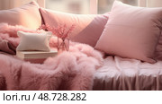 warm texture pink ai generated. Стоковое AI-изображение, AI-художник Vectorwin / Фотобанк Лори