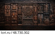 engravings old wooden wall ai generated. Стоковое AI-изображение, AI-художник Vectorwin / Фотобанк Лори