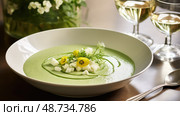 micros green gazpacho ai generated. Стоковое AI-изображение, AI-художник Vectorwin / Фотобанк Лори