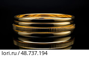 bangles gold on black ai generated. Стоковое AI-изображение, AI-художник Vectorwin / Фотобанк Лори
