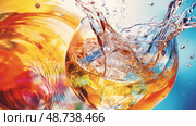 summer wine spritzer ai generated. Стоковое AI-изображение, AI-художник Vectorwin / Фотобанк Лори