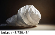 light wrinkle paper texture ai generated. Стоковое AI-изображение, AI-художник Vectorwin / Фотобанк Лори