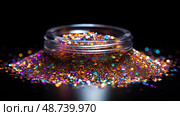 shimmer black background glitter ai generated. Стоковое AI-изображение, AI-художник Vectorwin / Фотобанк Лори