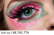 shimmery pink and green glitter ai generated. Стоковое AI-изображение, AI-художник Vectorwin / Фотобанк Лори