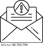 Векторные иконки email-спама на прозрачном фоне. Стоковое AI-изображение, AI-художник Ольга Березина / Фотобанк Лори