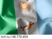 3D illustration flag of Chaco is a region of Argentina. Стоковое фото, фотограф Максим Гребешков / Фотобанк Лори
