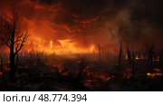 apocalypse hell fire ai generated. Стоковое AI-изображение, AI-художник Vectorwin / Фотобанк Лори