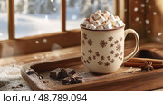 cozy winter foods ai generated. Стоковое AI-изображение, AI-художник Vectorwin / Фотобанк Лори