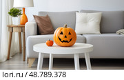 pumpkin jack o lantern white ai generated. Стоковое AI-изображение, AI-художник Vectorwin / Фотобанк Лори