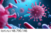 AMR Antimicrobial resistance. Стоковое AI-изображение, AI-художник Anastasy Yarmolovich / Фотобанк Лори