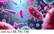AMR Antimicrobial resistance. Стоковое AI-изображение, AI-художник Anastasy Yarmolovich / Фотобанк Лори