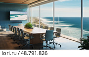 view water office ai generated. Стоковое AI-изображение, AI-художник Vectorwin / Фотобанк Лори