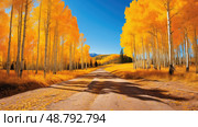 groves colorado road ai generated. Стоковое AI-изображение, AI-художник Vectorwin / Фотобанк Лори