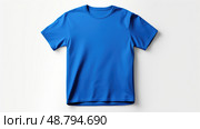 fron blue t shirt mockup ai generated. Стоковое AI-изображение, AI-художник Vectorwin / Фотобанк Лори