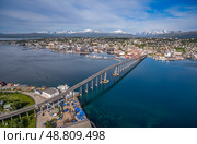 Bridge of city Tromso, Norway (2016 год). Стоковое фото, фотограф Андрей Армягов / Фотобанк Лори