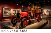 vintage fire museum ai generated. Стоковое AI-изображение, AI-художник Vectorwin / Фотобанк Лори