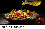 vibrant corn oil ai generated. Стоковое AI-изображение, AI-художник Vectorwin / Фотобанк Лори