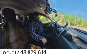 View of the driver while driving on city streets. The camera is 360 degrees. Russia. Moscow. 25.05.25. Стоковое видео, видеограф Ярославский Максим / Фотобанк Лори