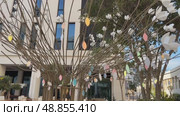Outdoor installations in the Msheirib area in the center of Doha, Qatar. Стоковое видео, видеограф IRYNA ZAKHARANKA / Фотобанк Лори