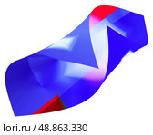 A rolled flat with a geometric pattern. Graphic design element isolated on background. Illustration. Стоковая иллюстрация, иллюстратор Бузмакова Светлана / Фотобанк Лори