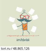 of paper flying around. Стоковая иллюстрация, агентство Ingram Publishing / Фотобанк Лори