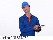 A cocky surveyor. Стоковое фото, агентство Ingram Publishing / Фотобанк Лори