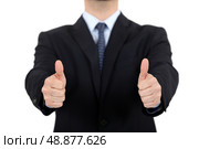 Businessman giving thumbs-up. Стоковое фото, агентство Ingram Publishing / Фотобанк Лори